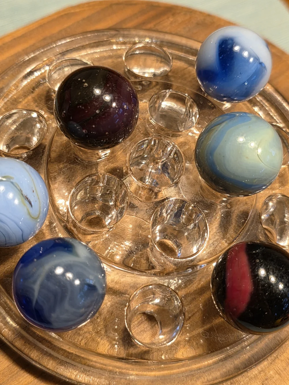 Vintage Marbles Shooter Size Lot Of 6